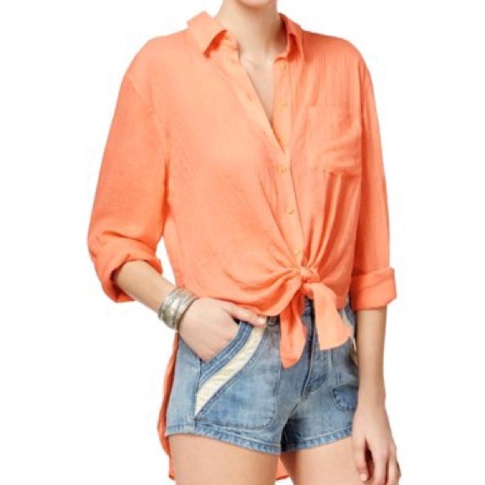 Free People | Thats A Wrap Button Down Shirt